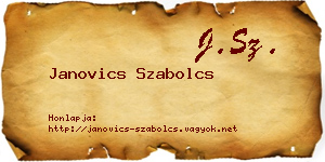 Janovics Szabolcs névjegykártya